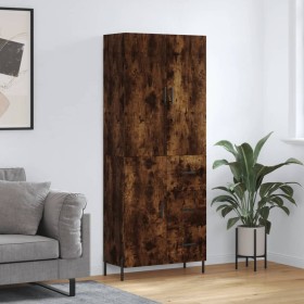 Tall smoked oak plywood sideboard 69.5x34x180 cm by vidaXL, Sideboards - Ref: Foro24-3195912, Price: 164,99 €, Discount: %