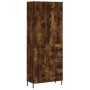 Aparador alto madera contrachapada roble ahumado 69,5x34x180 cm de vidaXL, Aparadores - Ref: Foro24-3195912, Precio: 164,99 €...