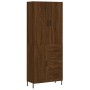 Aparador alto madera contrachapada marrón roble 69,5x34x180 cm de vidaXL, Aparadores - Ref: Foro24-3195914, Precio: 171,46 €,...