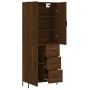 Aparador alto madera contrachapada marrón roble 69,5x34x180 cm de vidaXL, Aparadores - Ref: Foro24-3195914, Precio: 171,46 €,...