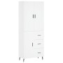 Tall white plywood sideboard 69.5x34x180 cm by vidaXL, Sideboards - Ref: Foro24-3195915, Price: 175,61 €, Discount: %