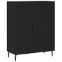 Tall black plywood sideboard 69.5x34x180 cm by vidaXL, Sideboards - Ref: Foro24-3195916, Price: 189,92 €, Discount: %