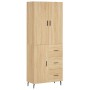 High oak-colored plywood sideboard 69.5x34x180 cm by vidaXL, Sideboards - Ref: Foro24-3195918, Price: 170,67 €, Discount: %