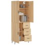 High oak-colored plywood sideboard 69.5x34x180 cm by vidaXL, Sideboards - Ref: Foro24-3195918, Price: 170,67 €, Discount: %