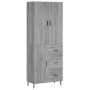 Tall gray Sonoma plywood sideboard 69.5x34x180 cm by vidaXL, Sideboards - Ref: Foro24-3195921, Price: 166,42 €, Discount: %