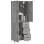 Tall gray Sonoma plywood sideboard 69.5x34x180 cm by vidaXL, Sideboards - Ref: Foro24-3195921, Price: 166,42 €, Discount: %