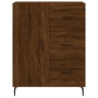 Aparador alto madera contrachapada marrón roble 69,5x34x180 cm de vidaXL, Aparadores - Ref: Foro24-3195922, Precio: 169,19 €,...