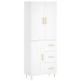 Tall white plywood sideboard 69.5x34x180 cm by vidaXL, Sideboards - Ref: Foro24-3196003, Price: 162,99 €, Discount: %