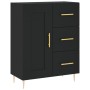 Aparador alto madera contrachapada negro 69,5x34x180 cm de vidaXL, Aparadores - Ref: Foro24-3196004, Precio: 168,99 €, Descue...