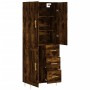 Aparador alto madera contrachapada roble ahumado 69,5x34x180 cm de vidaXL, Aparadores - Ref: Foro24-3196008, Precio: 150,99 €...