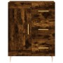 Aparador alto madera contrachapada roble ahumado 69,5x34x180 cm de vidaXL, Aparadores - Ref: Foro24-3196008, Precio: 150,99 €...