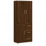 Tall brown oak plywood sideboard 69.5x34x180 cm by vidaXL, Sideboards - Ref: Foro24-3196010, Price: 165,79 €, Discount: %