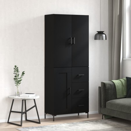 Tall black plywood sideboard 69.5x34x180 cm by vidaXL, Sideboards - Ref: Foro24-3196012, Price: 173,97 €, Discount: %