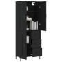 Tall black plywood sideboard 69.5x34x180 cm by vidaXL, Sideboards - Ref: Foro24-3196012, Price: 173,97 €, Discount: %