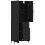 Tall black plywood sideboard 69.5x34x180 cm by vidaXL, Sideboards - Ref: Foro24-3196012, Price: 173,97 €, Discount: %