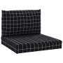 Pallet cushions 2 pieces black checkered Oxford fabric by vidaXL, Cushions for chairs and sofas - Ref: Foro24-361767, Price: ...