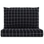 Pallet cushions 2 pieces black checkered Oxford fabric by vidaXL, Cushions for chairs and sofas - Ref: Foro24-361767, Price: ...