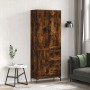 Aparador alto madera contrachapada roble ahumado 69,5x34x180 cm de vidaXL, Aparadores - Ref: Foro24-3196016, Precio: 158,84 €...