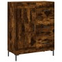 Aparador alto madera contrachapada roble ahumado 69,5x34x180 cm de vidaXL, Aparadores - Ref: Foro24-3196016, Precio: 157,99 €...