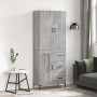 Aparador alto madera contrachapada gris sonoma 69,5x34x180 cm de vidaXL, Aparadores - Ref: Foro24-3196017, Precio: 165,94 €, ...