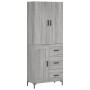 Aparador alto madera contrachapada gris sonoma 69,5x34x180 cm de vidaXL, Aparadores - Ref: Foro24-3196017, Precio: 165,94 €, ...