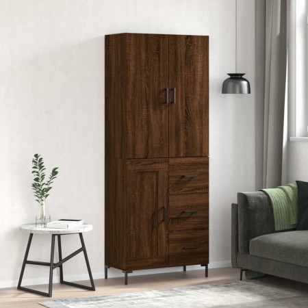 Tall oak brown plywood sideboard 69.5x34x180 cm by vidaXL, Sideboards - Ref: Foro24-3196018, Price: 165,35 €, Discount: %