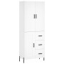 Aparador alto madera contrachapada blanco 69,5x34x180 cm de vidaXL, Aparadores - Ref: Foro24-3196019, Precio: 180,59 €, Descu...