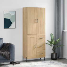 High oak-colored plywood sideboard 69.5x34x180 cm by vidaXL, Sideboards - Ref: Foro24-3196022, Price: 164,99 €, Discount: %