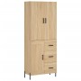 Aparador alto madera contrachapada color roble 69,5x34x180 cm de vidaXL, Aparadores - Ref: Foro24-3196022, Precio: 164,68 €, ...