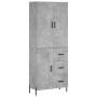 Aparador alto madera contrachapada gris hormigón 69,5x34x180 cm de vidaXL, Aparadores - Ref: Foro24-3196023, Precio: 165,35 €...