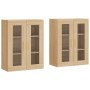 Wall cabinets 2 pcs engineered wood Sonoma oak by vidaXL, Sideboards - Ref: Foro24-3197932, Price: 168,59 €, Discount: %