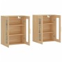 Armarios de pared 2 uds madera de ingeniería roble Sonoma de vidaXL, Aparadores - Ref: Foro24-3197932, Precio: 168,99 €, Desc...