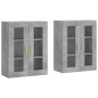 Armarios de pared 2 uds madera de ingeniería gris hormigón de vidaXL, Aparadores - Ref: Foro24-3197933, Precio: 169,78 €, Des...