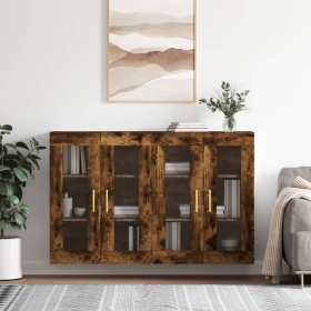 Wandschränke, 2 Stück, Holzwerkstoff, geräucherte Eiche von vidaXL, Sideboards - Ref: Foro24-3197934, Preis: 170,99 €, Rabatt: %