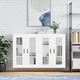 Wall cabinets 2 units engineered wood glossy white by vidaXL, Sideboards - Ref: Foro24-3197939, Price: 187,99 €, Discount: %