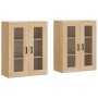 Armarios de pared 2 uds madera de ingeniería roble Sonoma de vidaXL, Aparadores - Ref: Foro24-3197940, Precio: 170,99 €, Desc...