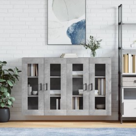 Wall cabinets 2 pcs concrete gray engineered wood by vidaXL, Sideboards - Ref: Foro24-3197941, Price: 175,99 €, Discount: %