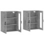 Wall cabinets 2 pcs concrete gray engineered wood by vidaXL, Sideboards - Ref: Foro24-3197941, Price: 176,41 €, Discount: %