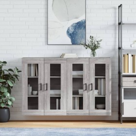 Wall cabinets 2 pcs Sonoma gray engineered wood by vidaXL, Sideboards - Ref: Foro24-3197943, Price: 175,99 €, Discount: %