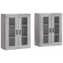 Armarios de pared 2 uds madera de ingeniería gris Sonoma de vidaXL, Aparadores - Ref: Foro24-3197943, Precio: 175,93 €, Descu...