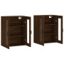 Armarios de pared 2 uds madera de ingeniería marrón roble de vidaXL, Aparadores - Ref: Foro24-3197944, Precio: 175,99 €, Desc...