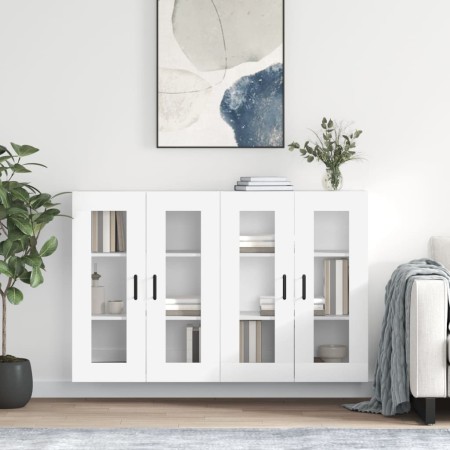 Wall cabinets 2 units engineered wood white by vidaXL, Sideboards - Ref: Foro24-3197945, Price: 183,02 €, Discount: %