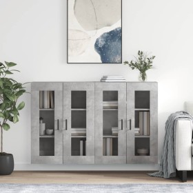 Wall cabinets 2 pcs concrete gray engineered wood by vidaXL, Sideboards - Ref: Foro24-3197949, Price: 186,44 €, Discount: %