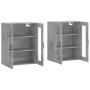 Armarios de pared 2 uds madera de ingeniería gris hormigón de vidaXL, Aparadores - Ref: Foro24-3197949, Precio: 186,16 €, Des...