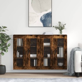 Wandschränke, 2 Stück, Holzwerkstoff, geräucherte Eiche von vidaXL, Sideboards - Ref: Foro24-3197950, Preis: 176,99 €, Rabatt: %