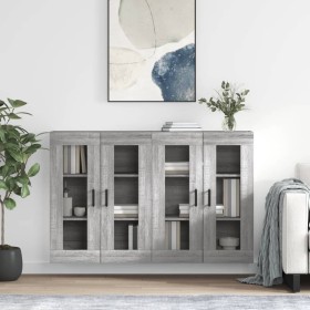 Wall cabinets 2 units engineered wood Sonoma gray by vidaXL, Sideboards - Ref: Foro24-3197951, Price: 182,07 €, Discount: %