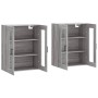 Armarios de pared 2 uds madera de ingeniería gris Sonoma de vidaXL, Aparadores - Ref: Foro24-3197951, Precio: 181,84 €, Descu...