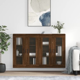 Wandschränke, 2 Stück, Eichenbraun, Holzwerkstoff von vidaXL, Sideboards - Ref: Foro24-3197952, Preis: 182,99 €, Rabatt: %