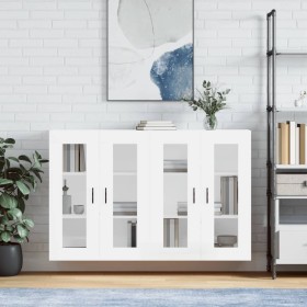 Wall cabinets 2 pcs glossy white engineered wood by vidaXL, Sideboards - Ref: Foro24-3197955, Price: 186,70 €, Discount: %