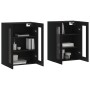 Armarios de pared 2 uds madera de ingeniería negro de vidaXL, Aparadores - Ref: Foro24-3197954, Precio: 176,66 €, Descuento: %